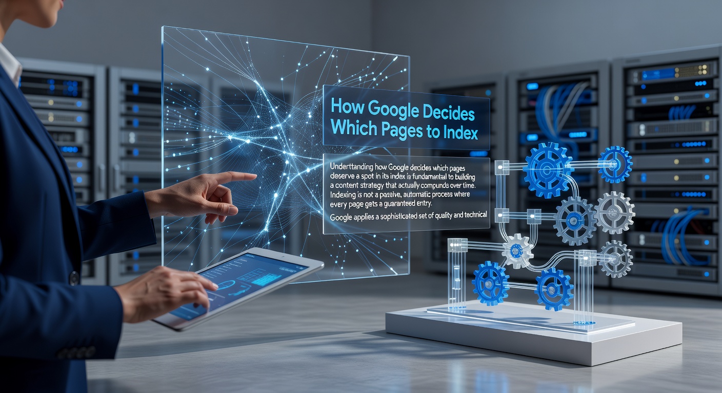 Technical model showing how Google decides which pages to index