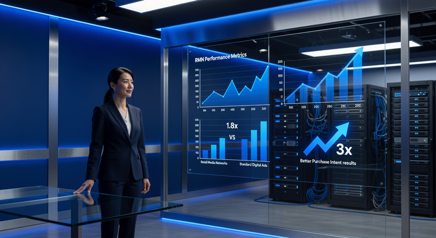 Retail media network performance dashboard showing stronger purchase intent results